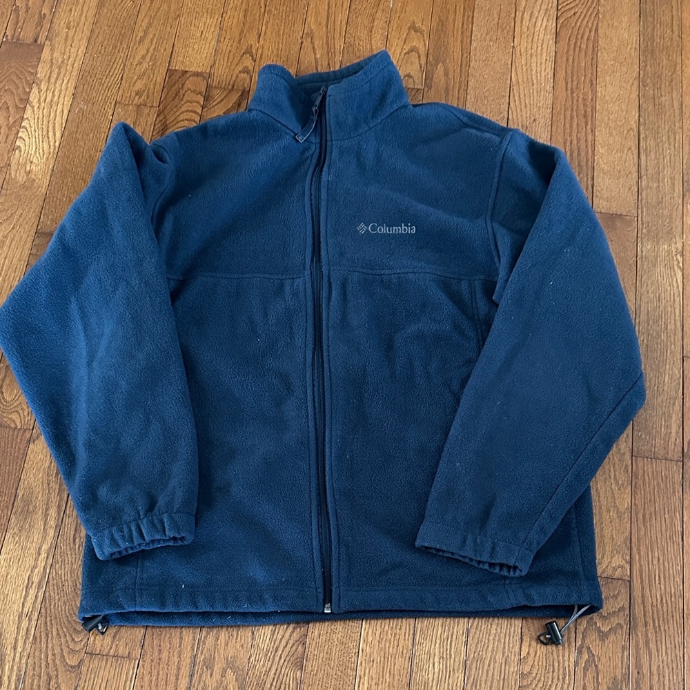Navy Fleece Columbia Jacket